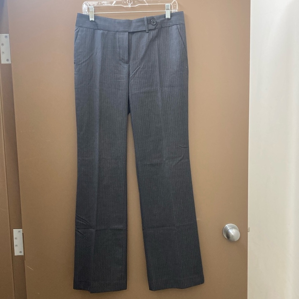 Gray Pinstripe Dress Pants
